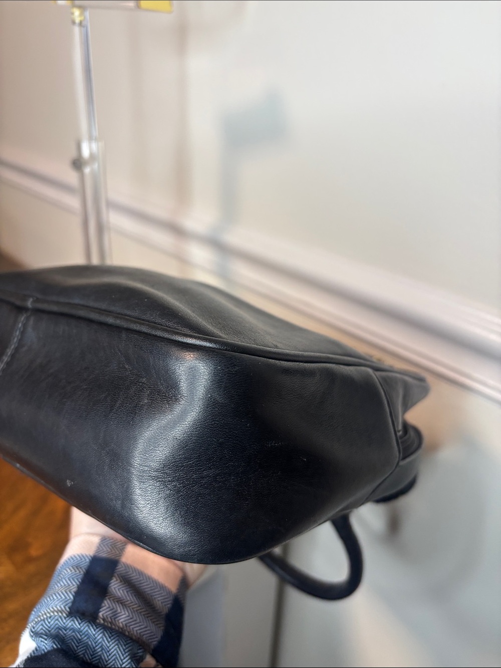 Tignanello Black Leather Satchel - Picture 12 of 16